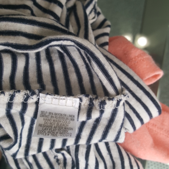 Freebird. Striped button front tee. Xl - Picture 7 of 7